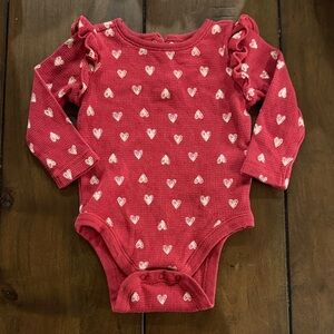 Old Navy Adorable Pink Heart Patterned Kids One Piece